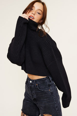 Black Demi Turtleneck Sweater