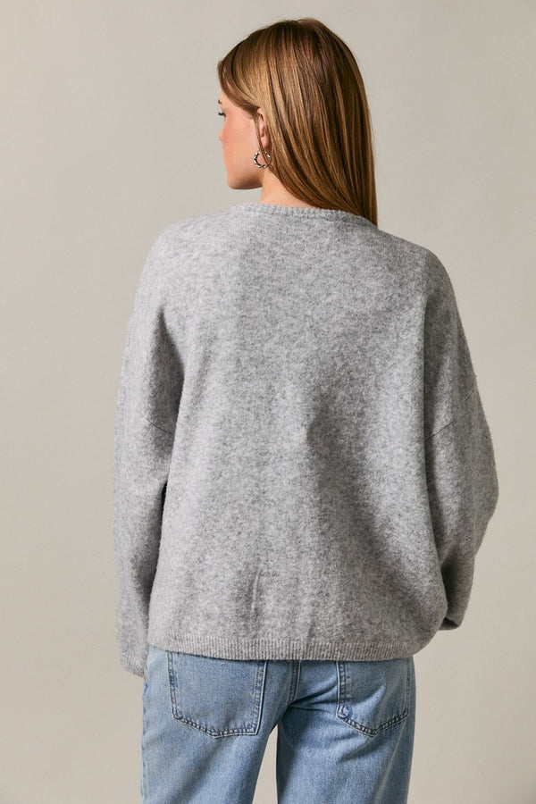 Grey Zella Cardigan - ELISON RD.