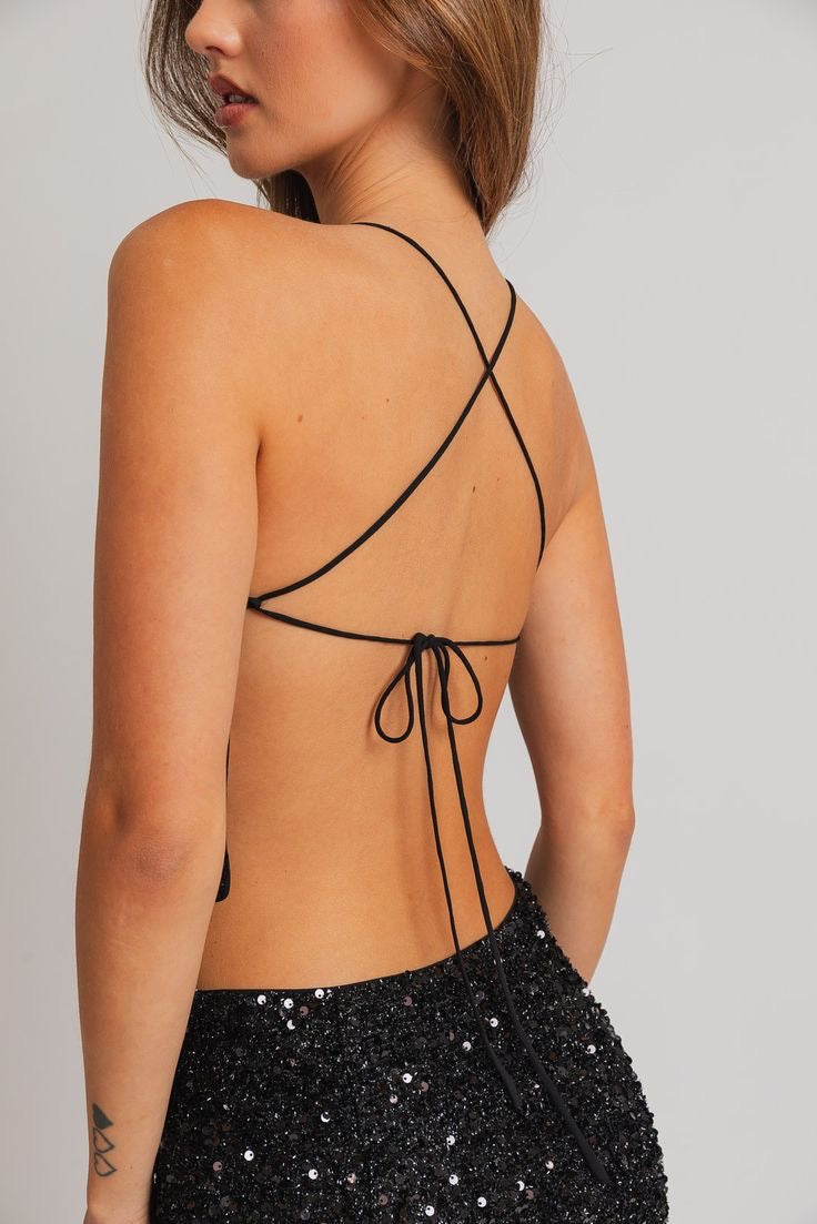 Siren Sequin Halter Tank