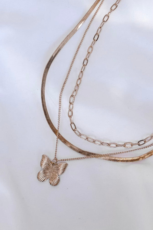 Butterfly Trio Necklace