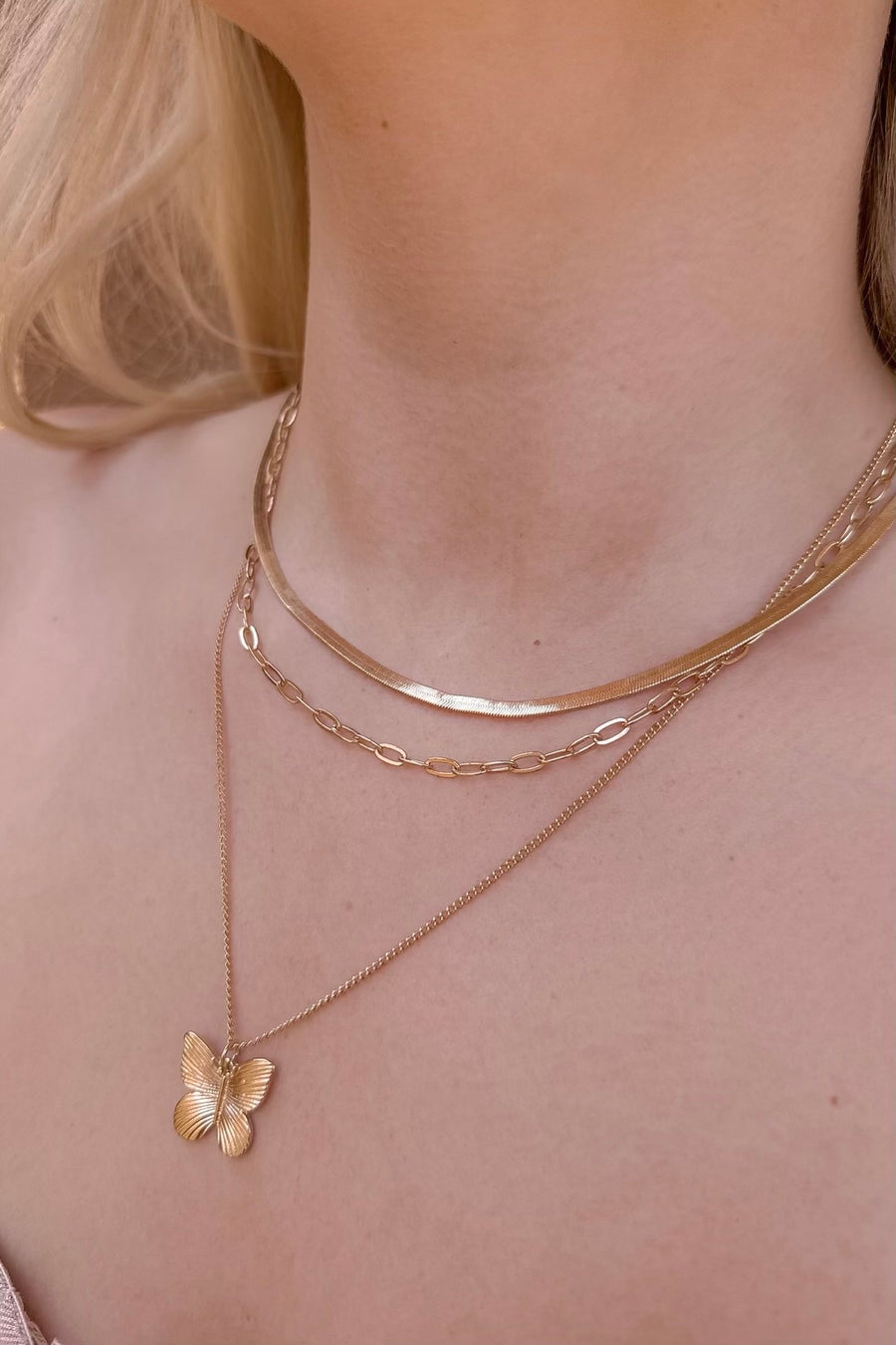Butterfly Trio Necklace