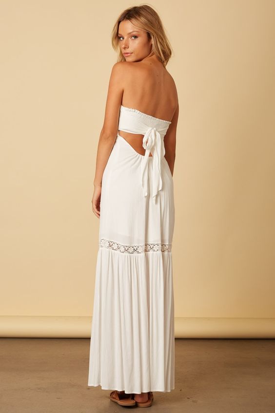 Strapless Barbados Maxi Dress Large