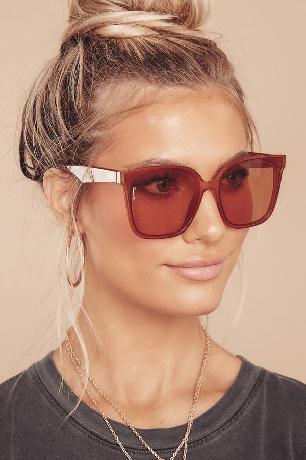 Sweet About Me Sunglasses (Coffee/Cream) by Otra
