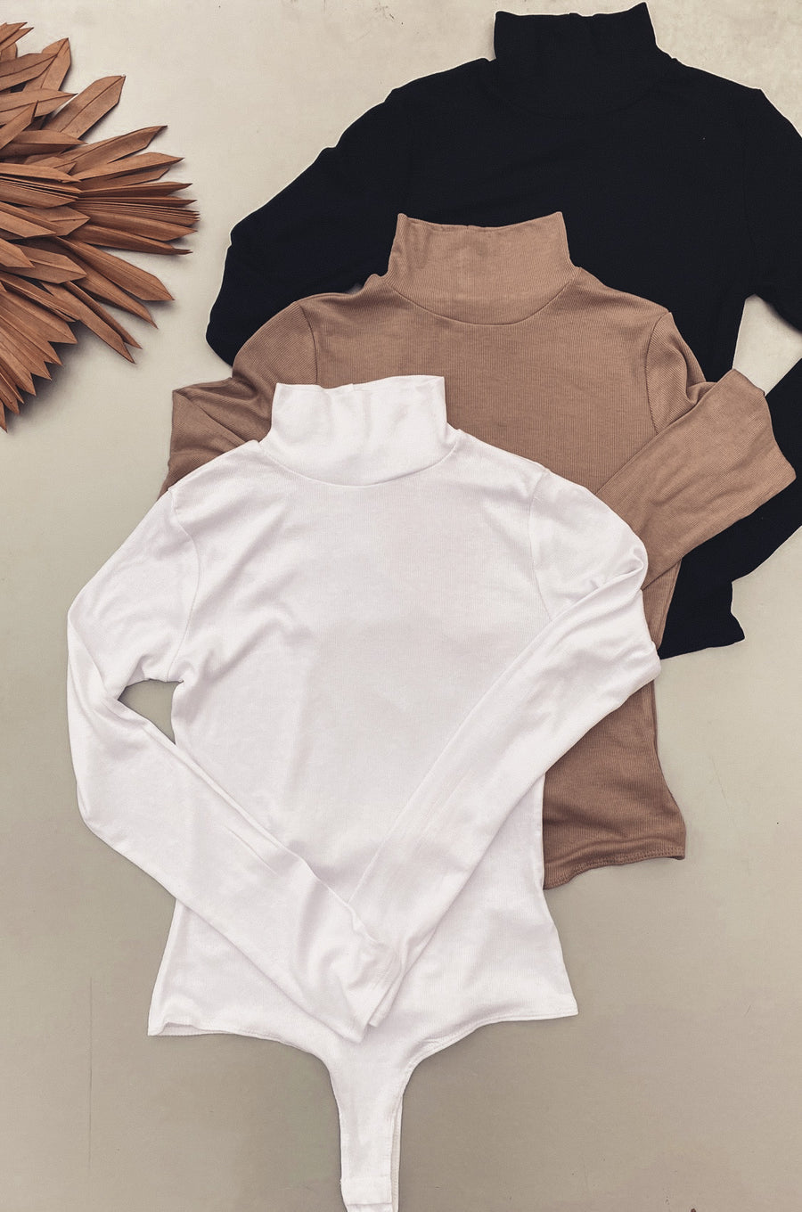 White Chloe Turtleneck Bodysuit