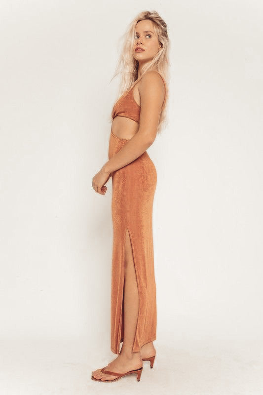 Shine On Cut-Out Maxi Dress Large