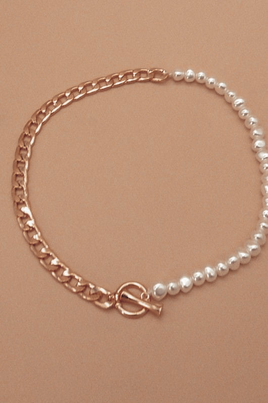 Pearl + Chain Necklace