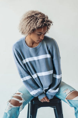 Blue Savannah Striped Sweater