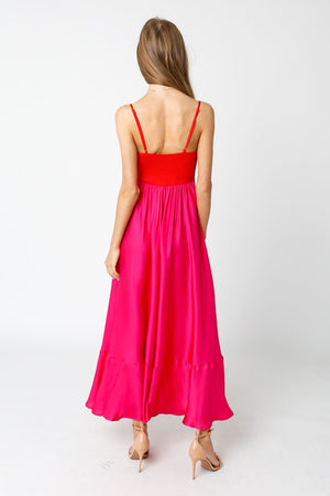 Lanna Color Block Maxi Dress