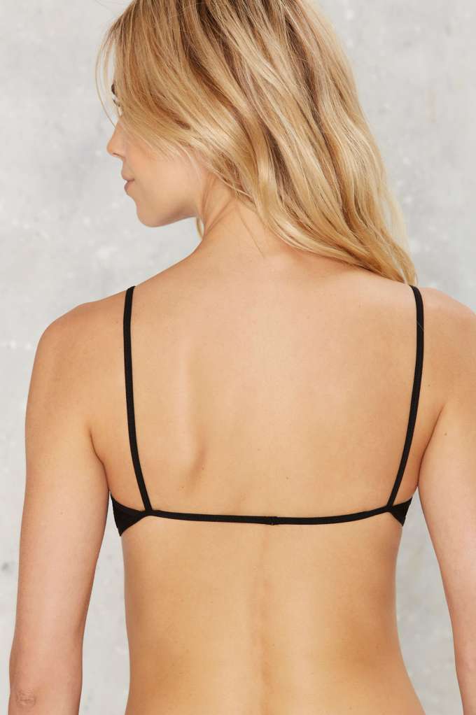 Mae Black Strappy Lace Bralette