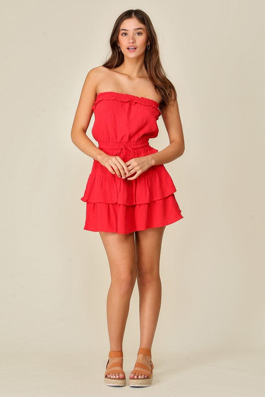 Red Mina Tube Mini Dress Small / Red Red Mina Tube Mini Dress Small / Red