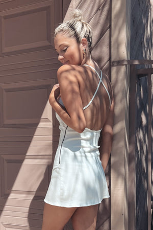 slit mini dress Delia Slit Mini Dress