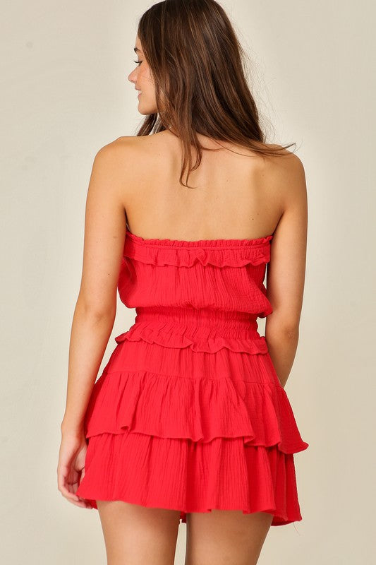 Red Mina Tube Mini Dress Small / Red Red Mina Tube Mini Dress Small / Red