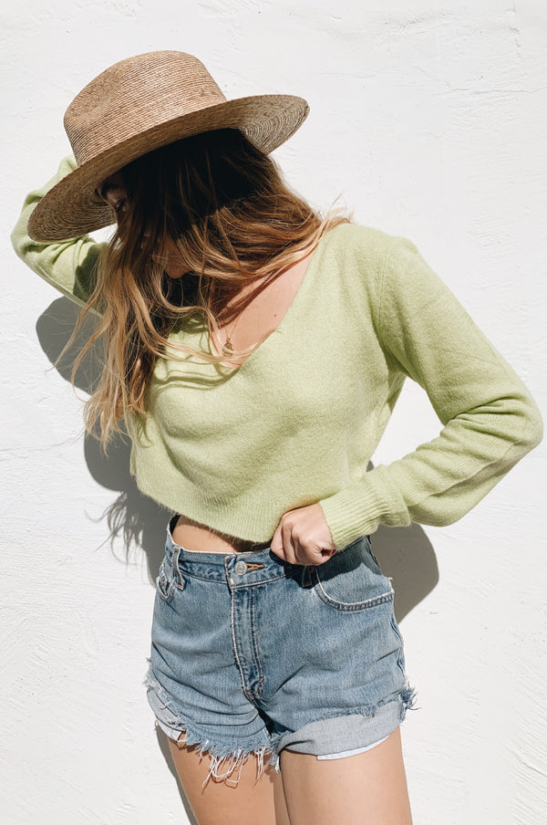 Knits About You Lime Sweater