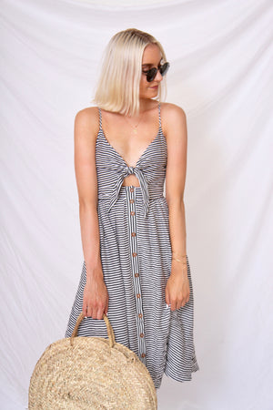 Seaside Striped Midi Dress