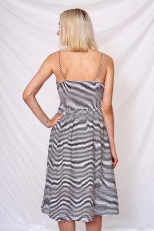 Seaside Striped Midi Dress