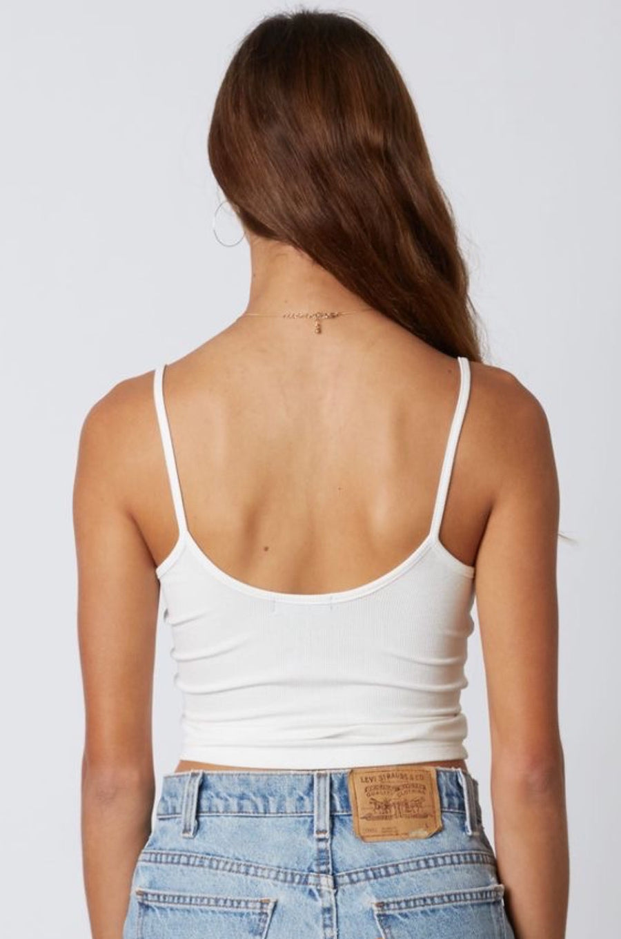 Ivory Chesney Cinched Crop Tank