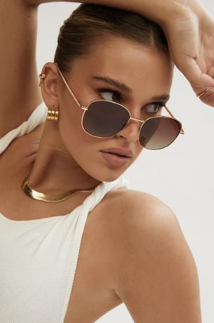 The Brinkley Sunglasses (Gold/Brown Fade) by Banbé