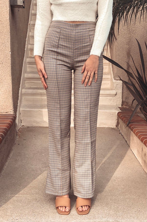 Milan Plaid Seamed Trousers