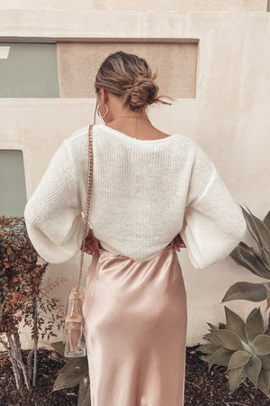Ivory Leina Twist Sweater