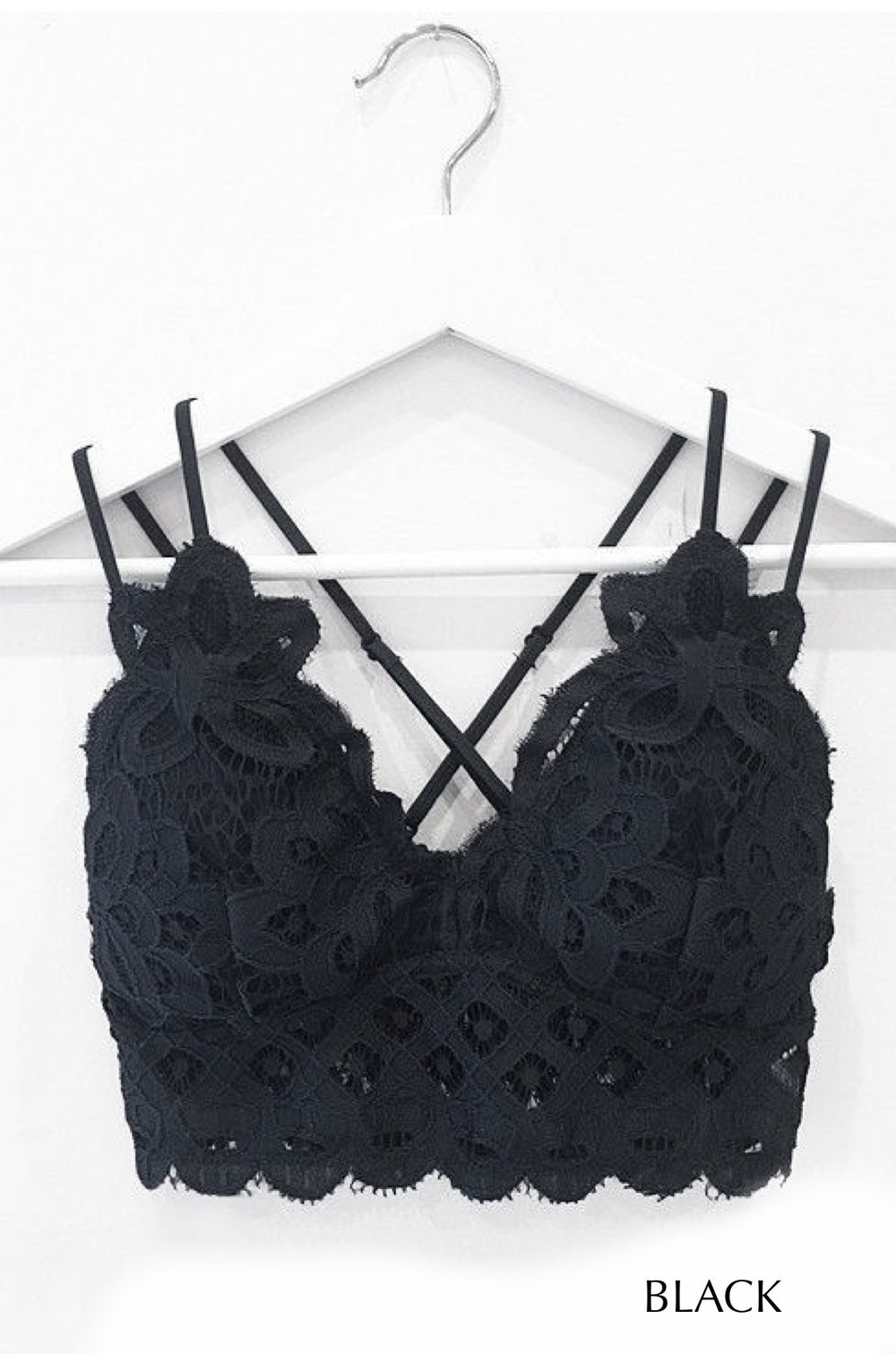 Strappy Lace Bralette (Multiple Colors) - ELISON RD.