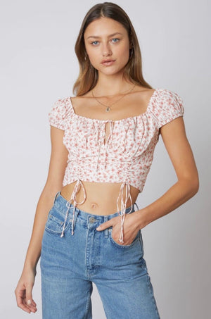 Malia Ruched Floral Top