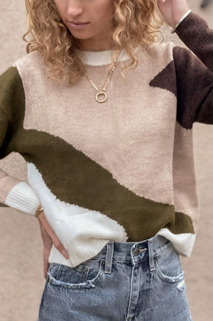 Wheeler Color Block Sweater