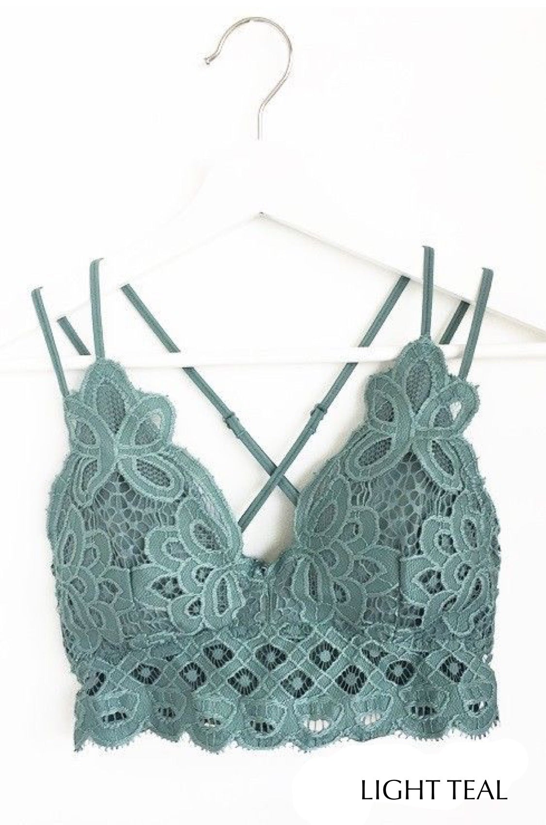 Turquoise Crochet Lace Bralette with Bra Pads – Wild Child & Rebel